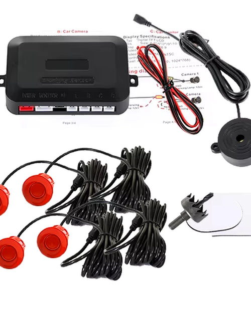 Load image into Gallery viewer, SINOVCLE 4 Sensors Buzzer 22Mm Car Parking Sensor Kit Reverse Backup Radar Sound Alert Indicator Probe System 12V Free Shipping
