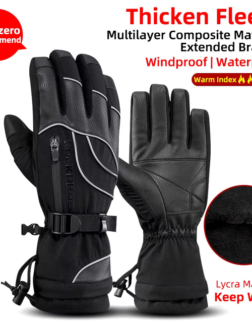 Load image into Gallery viewer, Winter Gloves Motorcycle Waterproof Fleece Thermal Gloves Snowboard Snowmobile Gloves Men Women Snow Cycling Gloves
