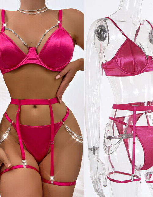 Load image into Gallery viewer, Women'S Sexy-Lingerie Lace Babydoll Bra Thong Set Sleepwear Underwear Nightwear
