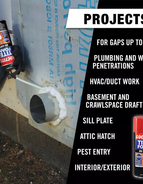 Load image into Gallery viewer, TITE FOAM Big Gaps Spray Foam, Bright White, 12 Oz. Can, Insulating Spray Foam Sealant

