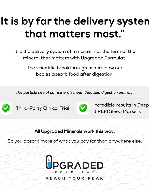 Load image into Gallery viewer, Upgraded Magnesium: Clinically Shown To Greatly Improve BOTH REM and Deep Sleep
