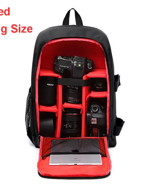 Load image into Gallery viewer, Waterproof DSLR Backpack Video Digital DSLR Camera Bag Multi-Functional Outdoor Camera Photo Bag Case for Nikon Canon DSLR Lens
