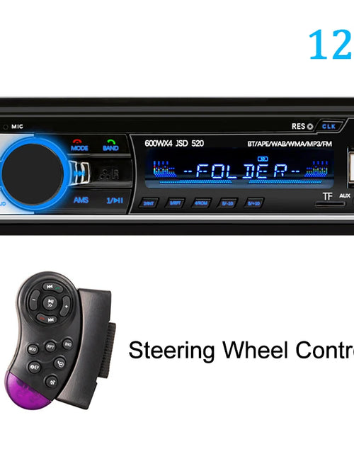 Load image into Gallery viewer, Car Radio 1 Din Stereo Player Digital Bluetooth Car MP3 Player 60Wx4 FM Radio Stereo Audio Music USB/SD with in Dash AUX Input
