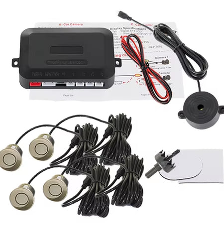 SINOVCLE 4 Sensors Buzzer 22Mm Car Parking Sensor Kit Reverse Backup Radar Sound Alert Indicator Probe System 12V Free Shipping